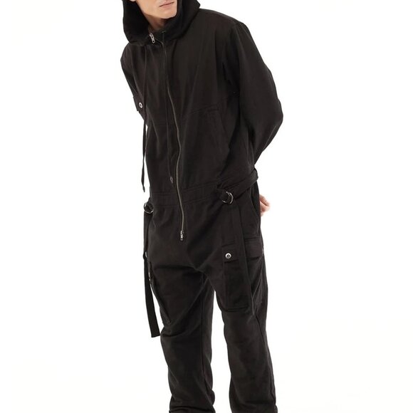 Jonny Cota Fleece Hooded Jumpsuit Long Sleeve - Cutting Edge Streetwear - EUC- S - Picture 5 of 16